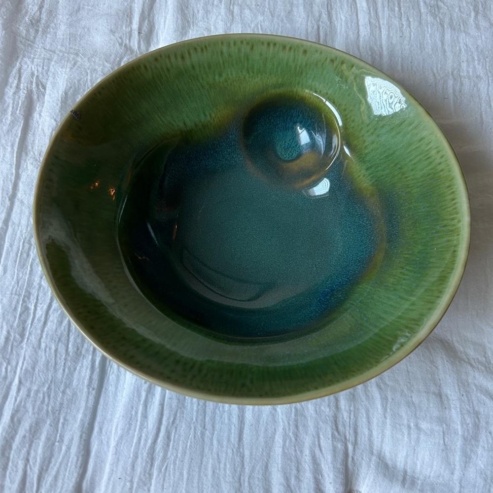 Green and Blue Ceramic Bowls - set of 3